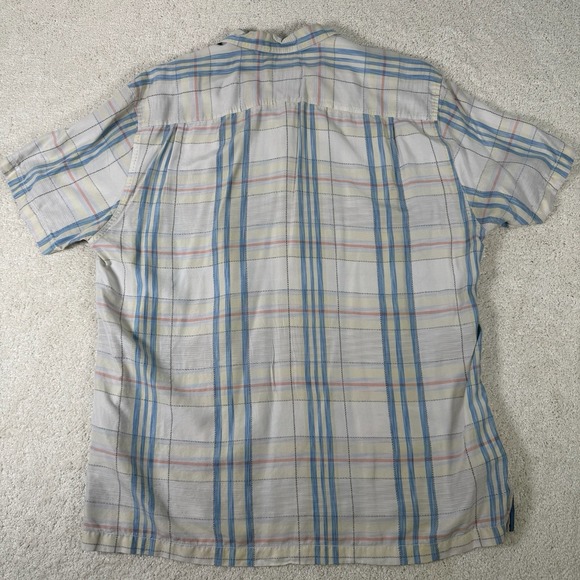 Tommy Bahama Shirt Mens XL Plaid Silk Tencel Blend Stretch Short Sleeve Beach - Picture 7 of 8